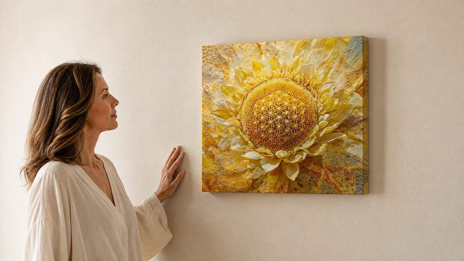Geometrisches Motiv mit großem freien Abstand ringsum